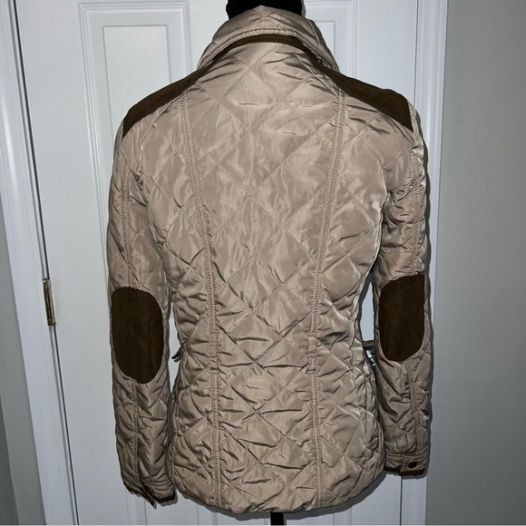 Zara quilted riding coat tan size S (outerwear, gorpcore, equestrian) - Picture 4 of 11